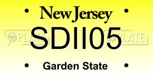 SDII05 New Jersey License Plate