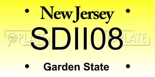 SDII08 New Jersey License Plate