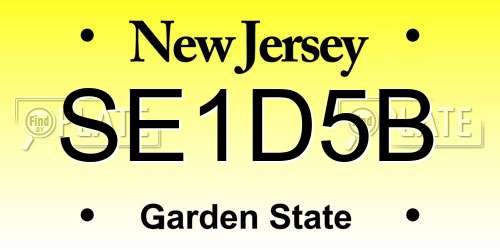 SE1D5B New Jersey License Plate