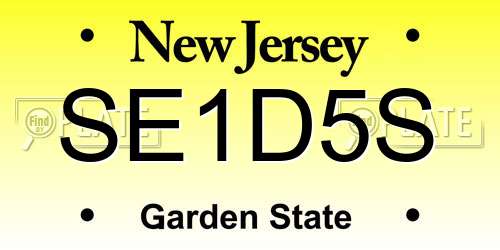 SE1D5S New Jersey License Plate