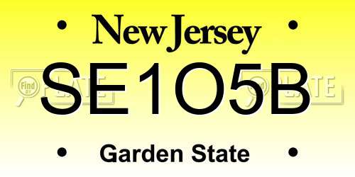 SE1O5B New Jersey License Plate
