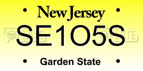 SE1O5S New Jersey License Plate