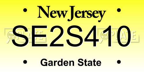 SE2S410 New Jersey License Plate