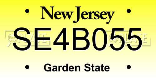 SE4B055 New Jersey License Plate