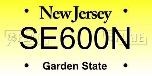 SE600N New Jersey License Plate