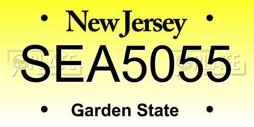 SEA5055 New Jersey License Plate