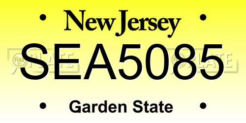 SEA5085 New Jersey License Plate