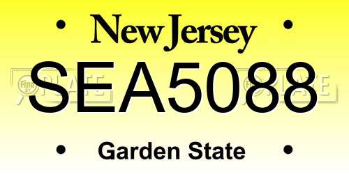SEA5088 New Jersey License Plate