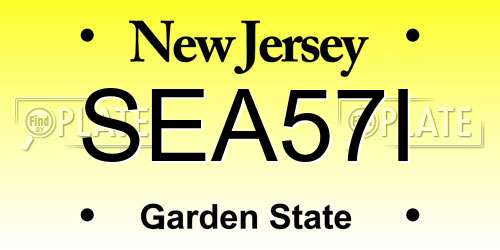 SEA57I New Jersey License Plate