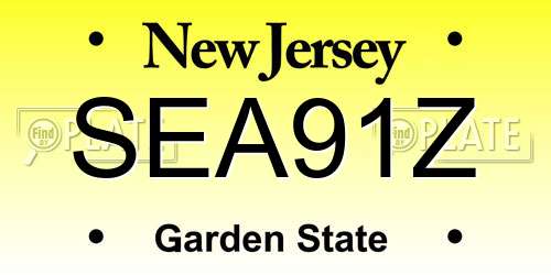 SEA91Z New Jersey License Plate