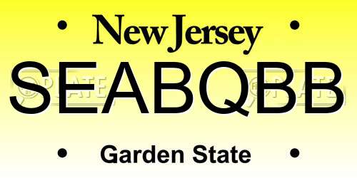 SEABQBB New Jersey License Plate