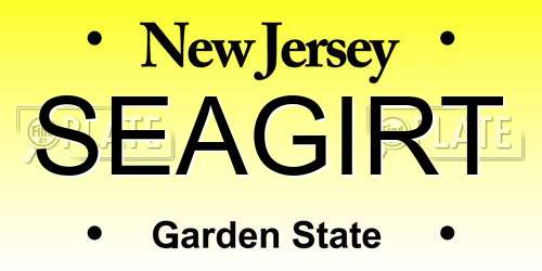 SEAGIRT New Jersey License Plate