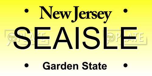SEAISLE New Jersey License Plate
