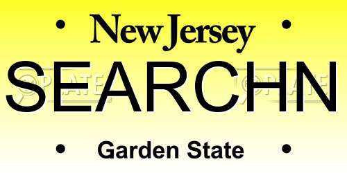 SEARCHN New Jersey License Plate