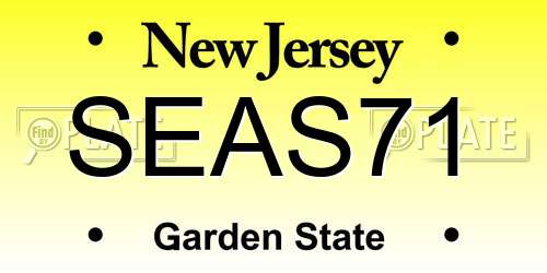 SEAS71 New Jersey License Plate