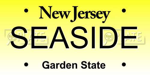 SEASIDE New Jersey License Plate