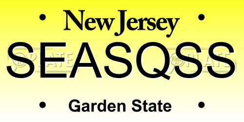 SEASQSS New Jersey License Plate