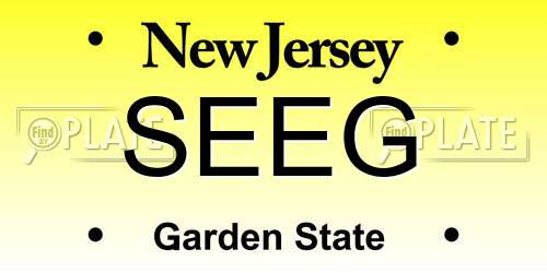 SEEG New Jersey License Plate