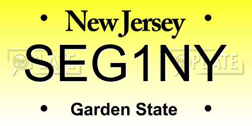 SEG1NY New Jersey License Plate