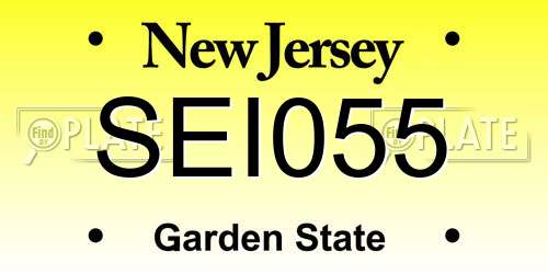 SEI055 New Jersey License Plate