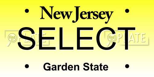 SELECT New Jersey License Plate