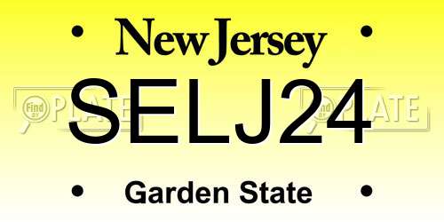SELJ24 New Jersey License Plate