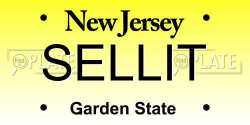 SELLIT New Jersey License Plate
