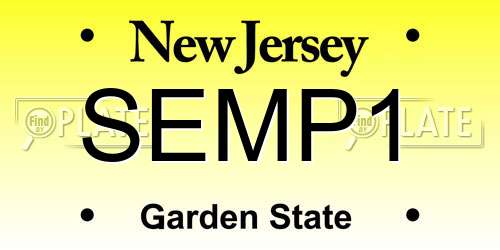 SEMP1 New Jersey License Plate