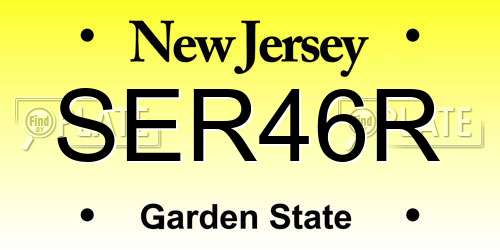 SER46R New Jersey License Plate