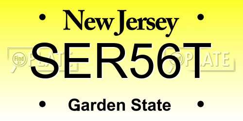 SER56T New Jersey License Plate