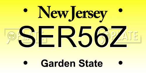 SER56Z New Jersey License Plate