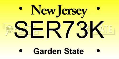 SER73K New Jersey License Plate