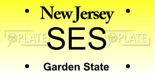 SES New Jersey License Plate