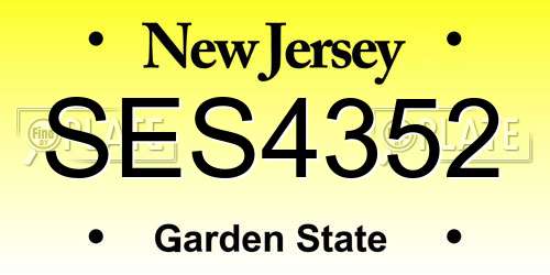 SES4352 New Jersey License Plate