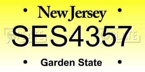 SES4357 New Jersey License Plate