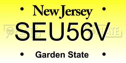 SEU56V New Jersey License Plate