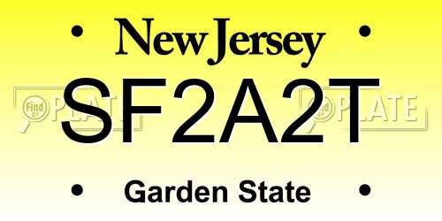 SF2A2T New Jersey License Plate