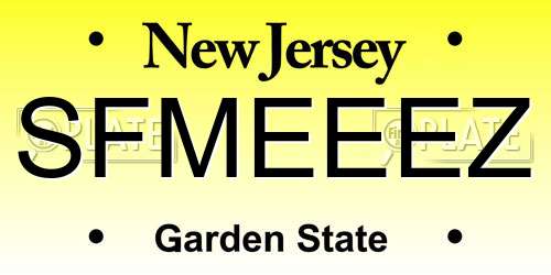 SFMEEEZ New Jersey License Plate