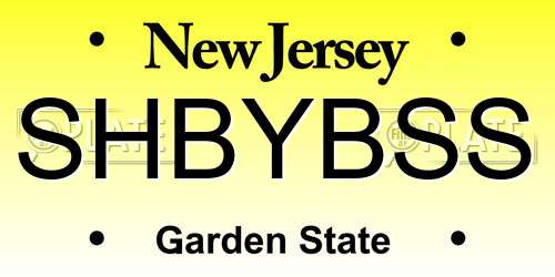 SHBYBSS New Jersey License Plate