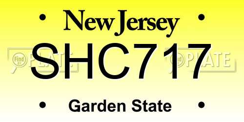 SHC717 New Jersey License Plate