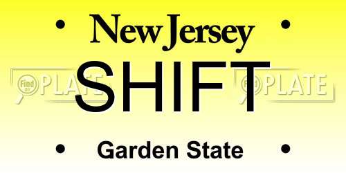 SHIFT New Jersey License Plate