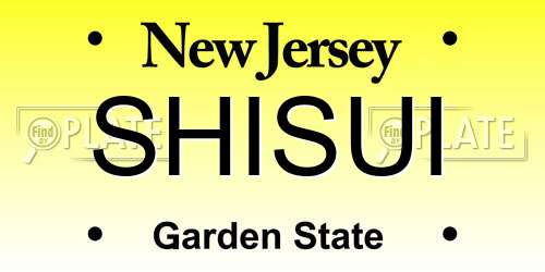 SHISUI New Jersey License Plate