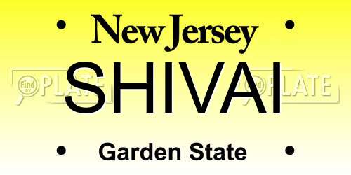 SHIVAI New Jersey License Plate