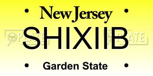 SHIXIIB New Jersey License Plate