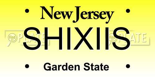 SHIXIIS New Jersey License Plate