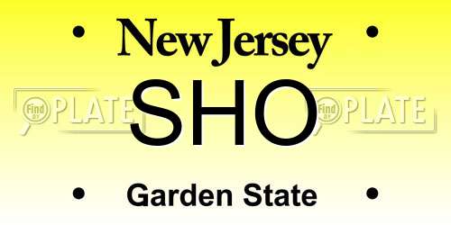 SHO New Jersey License Plate