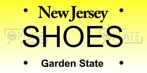 SHOES New Jersey License Plate