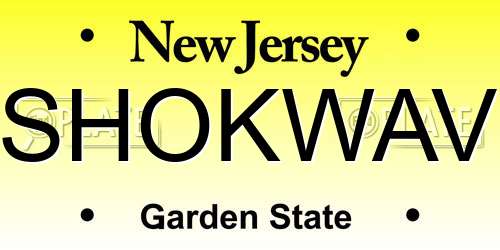 SHOKWAV New Jersey License Plate