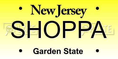 SHOPPA New Jersey License Plate