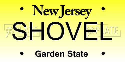 SHOVEL New Jersey License Plate